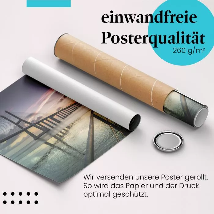Panorama: Brücke & Sonnenaufgang | Postereck 0700